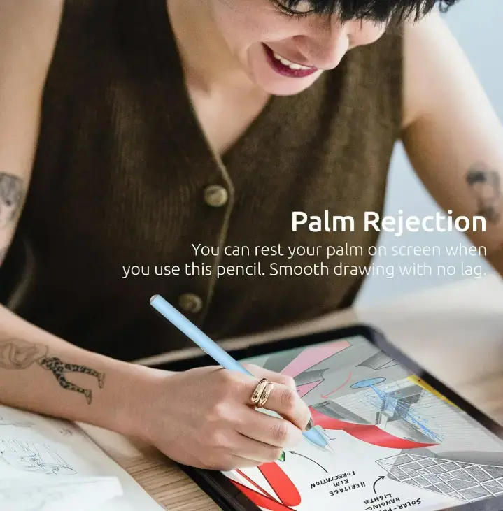 OASO active stylus used for drawing on a compatible iPad